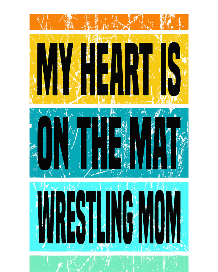 My Heart Is On The Mat Wrestling Mom Funny Wrestling Mother Grommeted Golf Towel