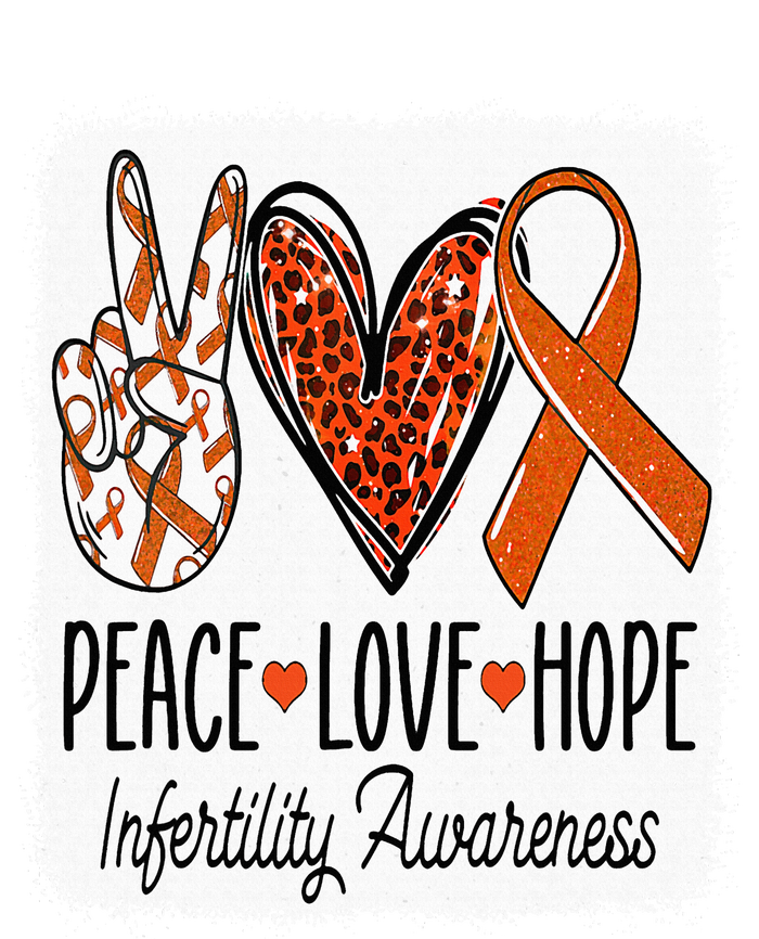 Peace Love Hope Infertility Awareness Orange Ribbon Performance Sprint T-Shirt