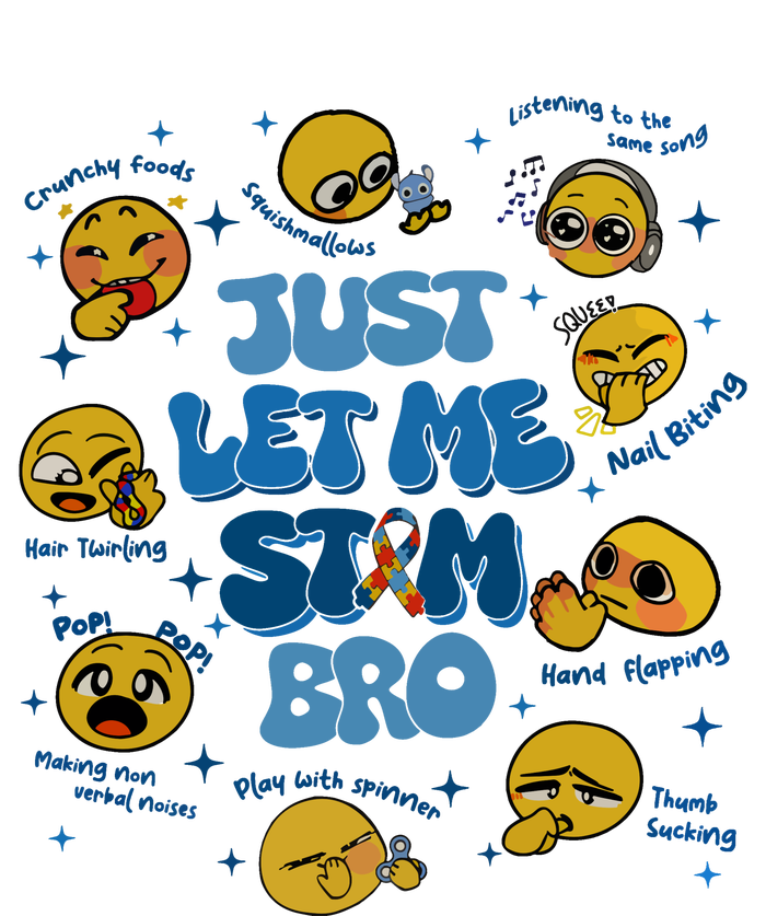 Lassen Sie Mich Bro Autismus Bewusstsein Lustiges Emoji T-Shirt