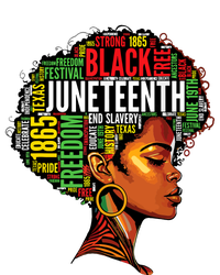 Black History Afro Queen Melanin Word Art Women Juneteenth Garment-Dyed Fleece Hoodie