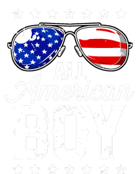 All American Boy 4th Of July Usa Sunglasses Family Matching Striped Beanie with Solid Band