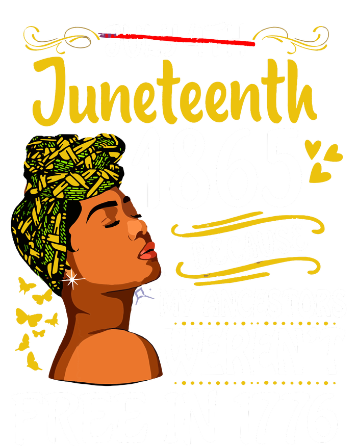 Juneteenth Black Women Because My Ancestor Werent Free 1776 V-Neck T-Shirt