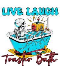 Live Laugh Toaster Bath Skeleton Women's Tri-Blend 3/4-Sleeve Raglan Shirt