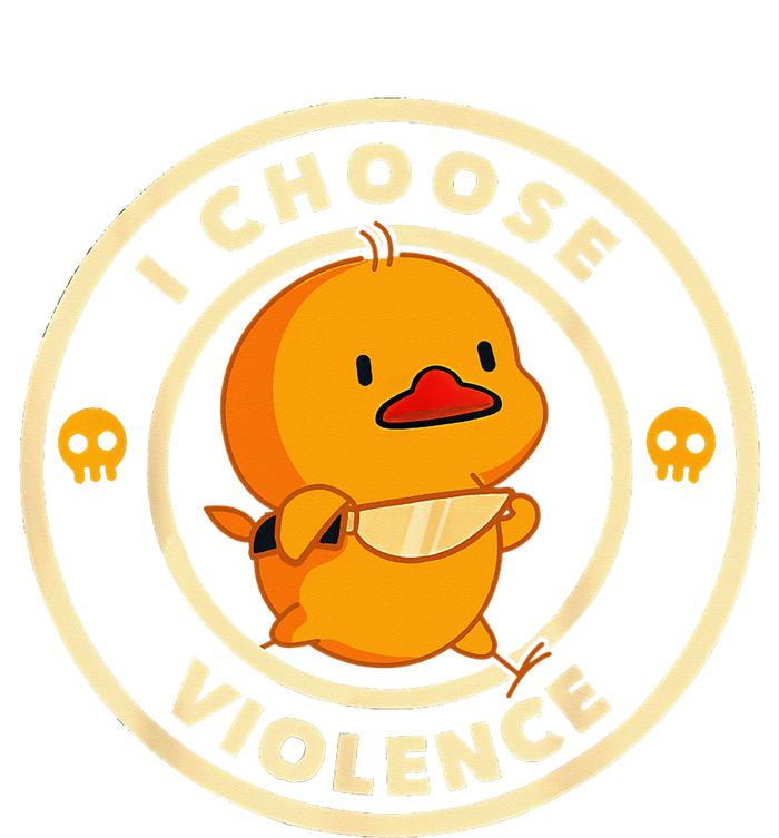 I Choose Violence Duck Lover Sarcasm Humor Women's Tri-Blend 3/4-Sleeve Raglan Shirt