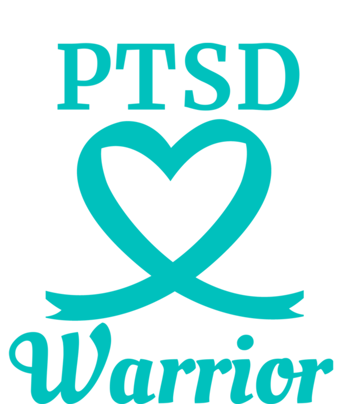 Ptsd Warrior Teal Heart Ribbon Gift T-Shirt