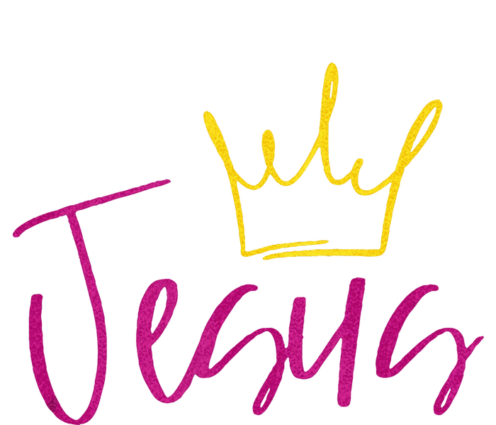 Jesus In Fuchsia Pink Gold Crown Christian Garments T-Shirt