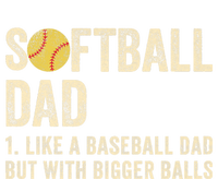 Softball Dad Like A Baseball Dad But With Bigger Balls Women's Tri-Blend 3/4-Sleeve Raglan Shirt