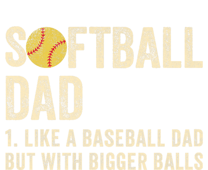 Softball Dad Like A Baseball Dad But With Bigger Balls Women's Tri-Blend 3/4-Sleeve Raglan Shirt