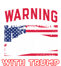 Warning This Trucker Stand With Trump Funny Trump Fans Gift Kids Long Sleeve Shirt