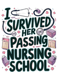 I Survived Her Passing Nursing School Funny Graduation Nurse Sustainable Bucket Hat