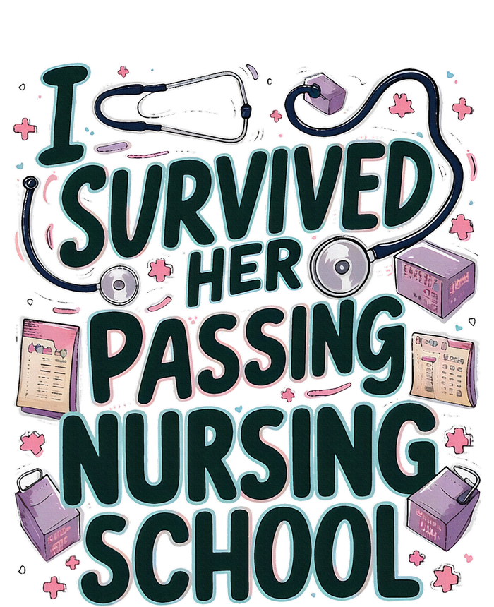 I Survived Her Passing Nursing School Funny Graduation Nurse Sustainable Bucket Hat