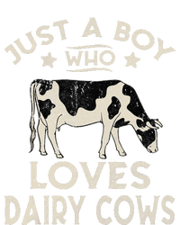 Just A Boy Who Loves Dairy Cows Funny Dairy Cow Lovers Short Acrylic Beanie