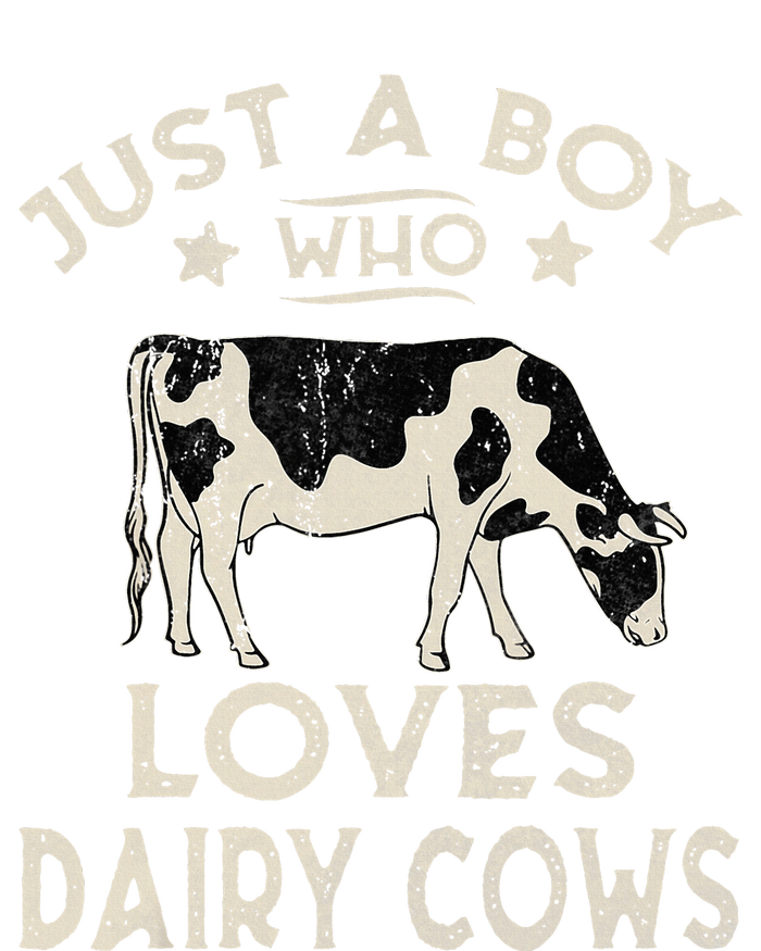 Just A Boy Who Loves Dairy Cows Funny Dairy Cow Lovers Short Acrylic Beanie