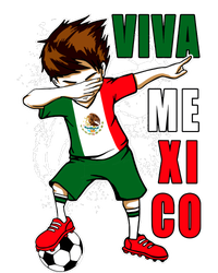 Viva Mexico Soccer Boy Independence Day Mexican Flag Women's Long Sleeve Flannel Pajama Set 