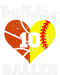 10th Birthday Baller Funny 10 Year Old Softball Basketball T-Shirt