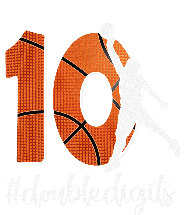 10th Birthday Double Digits Ten Basketball Ladies Long Sleeve Shirt