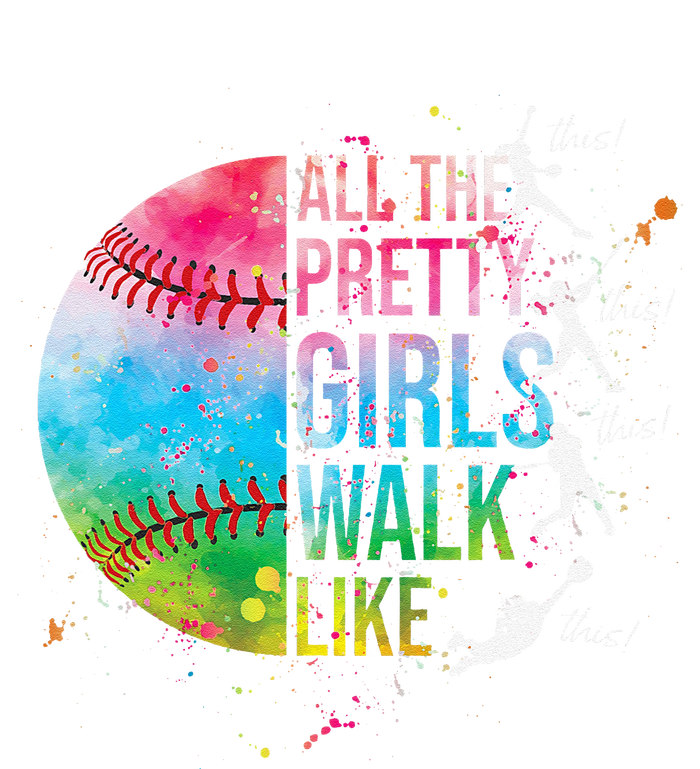 All The Pretty Walk Like This Funny Baseball Softball Kids Long Sleeve Shirt