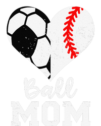 Ball Mom Heart Funny Baseball Soccer Mom T-Shirt