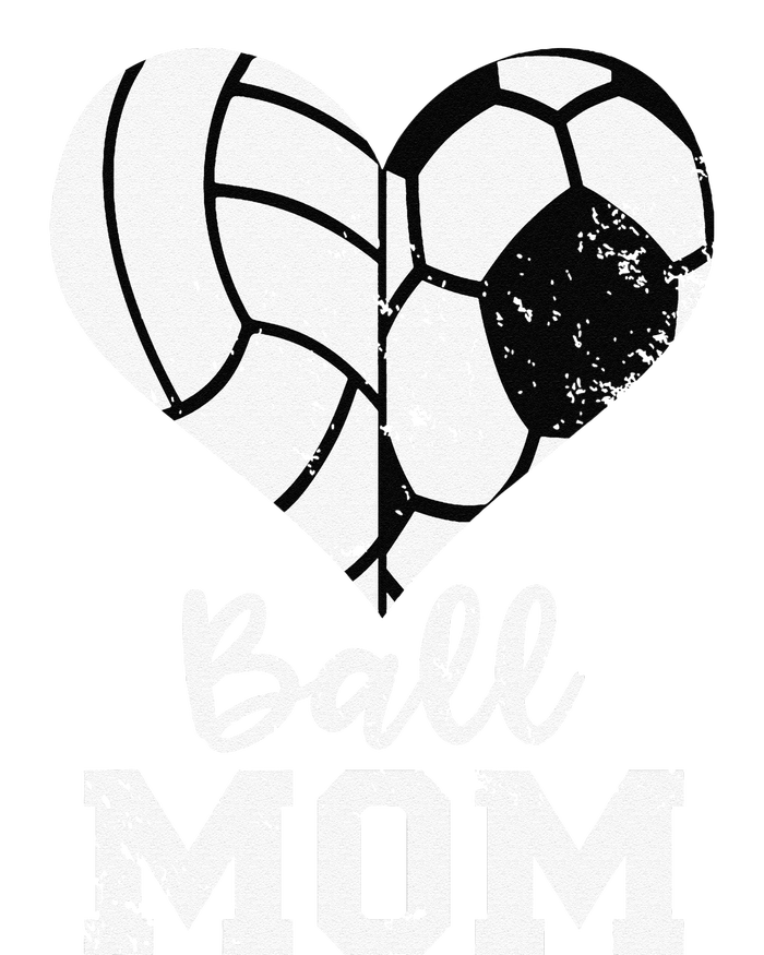 Ball Mom Heart Funny Soccer Volleyball Mom Sweatshirt Cinch Pack Bag