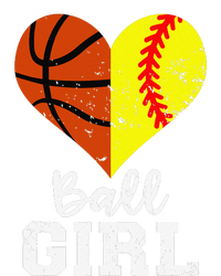 Ball Girl Heart Funny Softball Basketball Girl T-Shirt