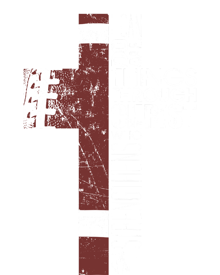 Christian Football Verse I Can Do All Things Through Christ 25L Jumbo Tote