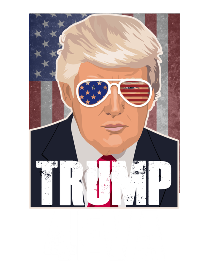 Trump 4eva Funny Trump 2020 Meme Vintage American Flag Gift Great Gift Women's Racerback Tank