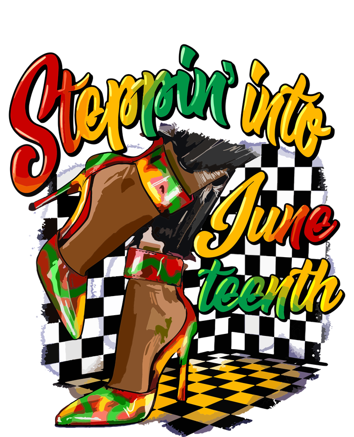 Stepping Into Juneteenth Like My Ancestors High Heel Women T-Shirt