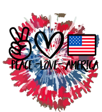 Peace Love America Tie Dye 4th Of July Patriotic For Girl T-Shirt