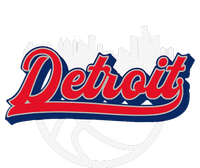 Detroit Vintage Basketball Script City Skyline Fan T-Shirt