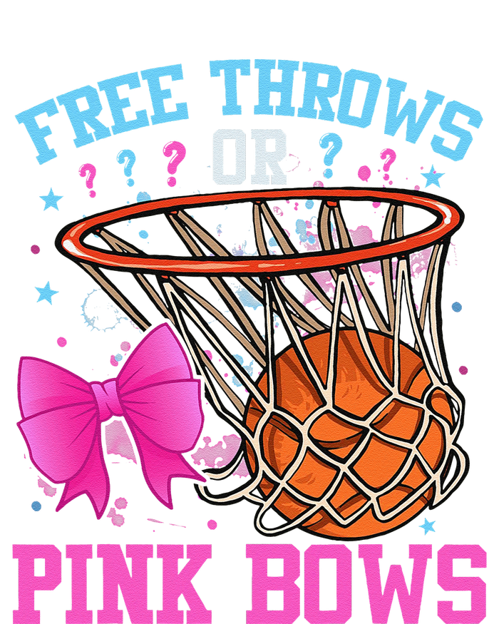 Free Throws Or Pink Bows Pregnancy Basketball Pink Or Blue Full Zip Hoodie