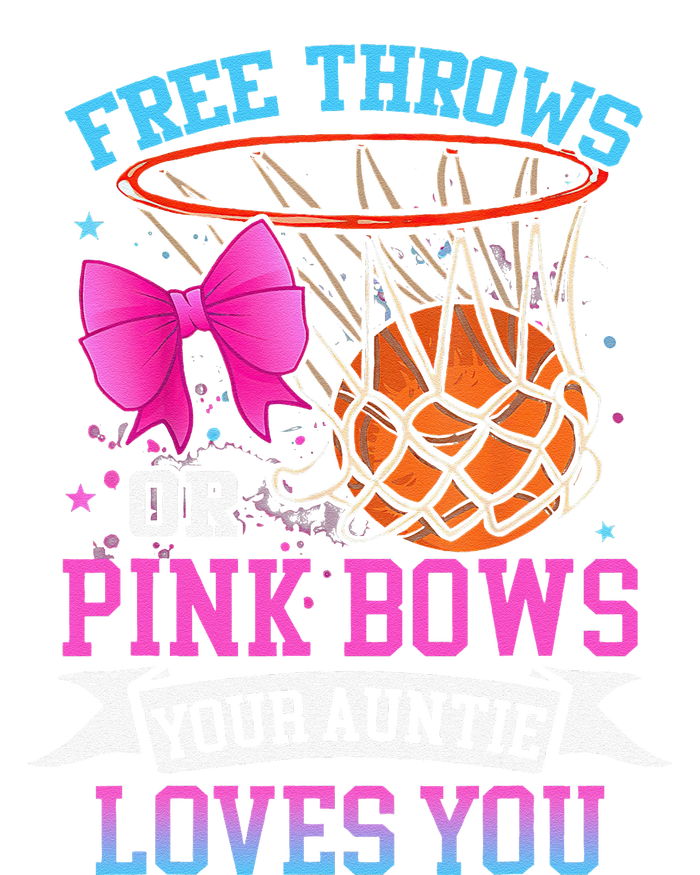 Free Throws Or Pink Bows Your Auntie Loves You Gender Reveal Hoodie