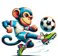 Funny Monkey Design Monkey Playing Soccer T-Shirt