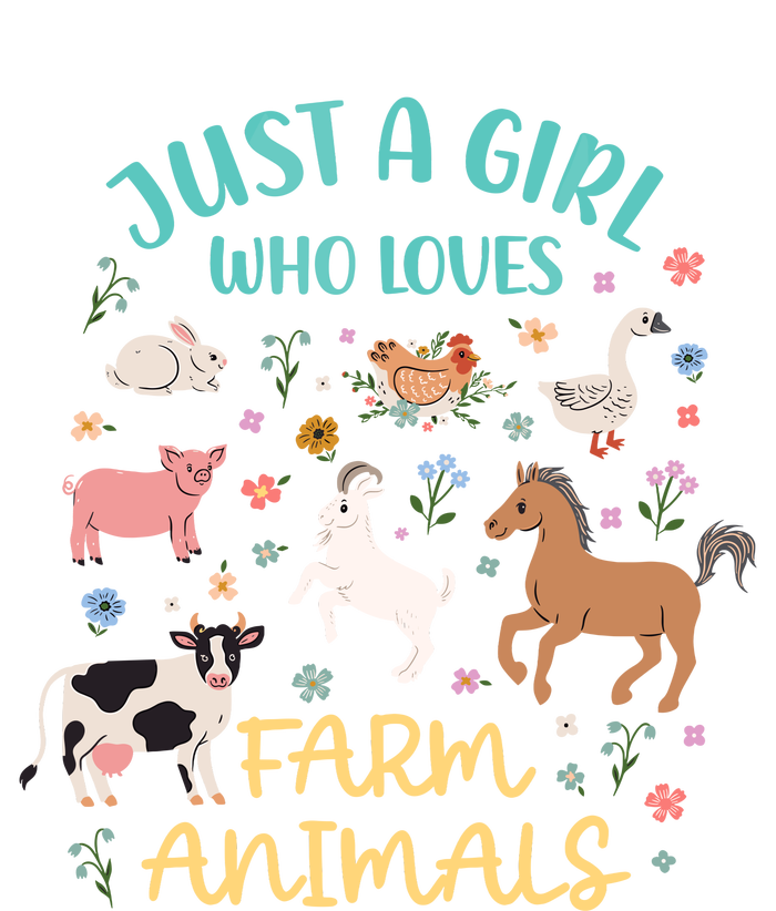 Just A Girl Who Loves Farm Animals Goat Chicken Pig Cow Women's Fleece Hoodie