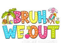 Bruh We Out Teachers Assistants Retro Palm Tree Style Kids Long Sleeve Shirt