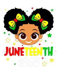 Juneteenth Celebrating 1865 Cute Black Girl V-Neck T-Shirt