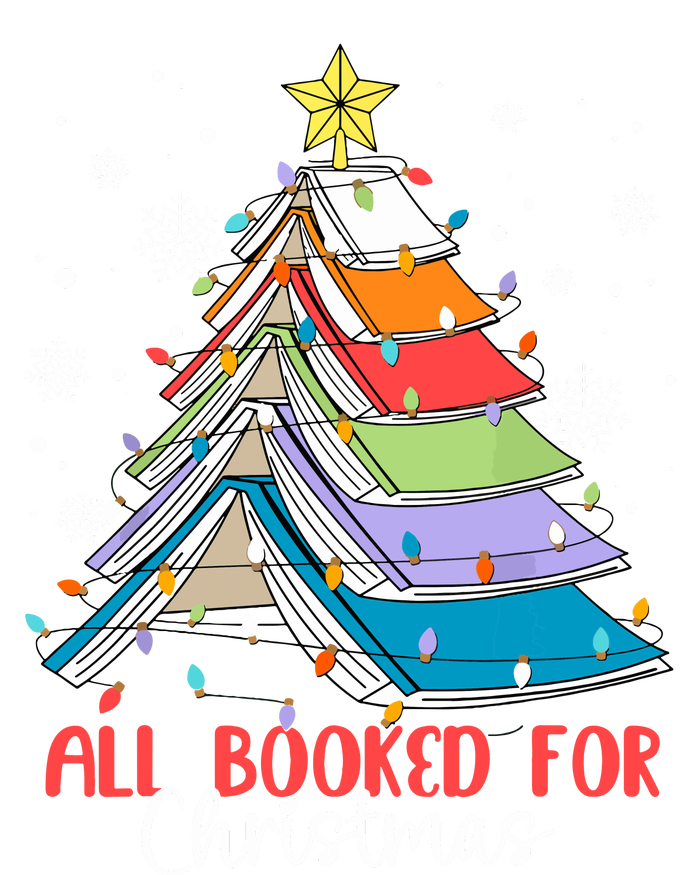 All Booked For Christmas Book Christmas Tree Lights Apparel Premium Hoodie