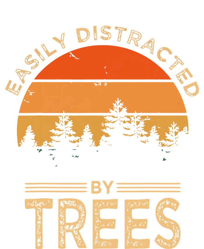 Easily Distracted By Trees Vintage Funny Tree Valucap Bio-Washed Visor