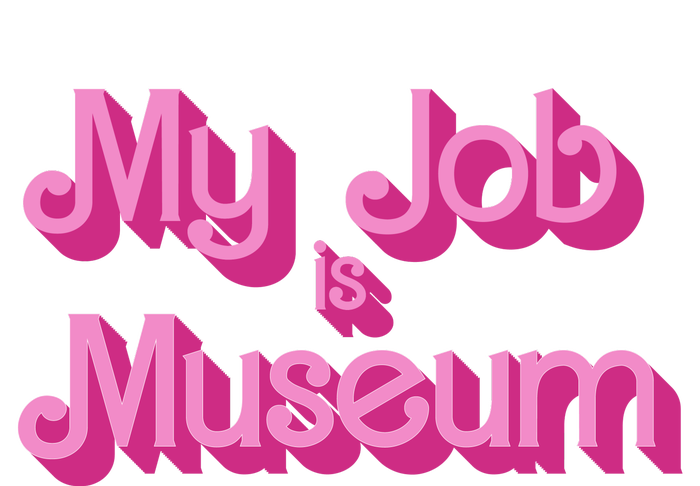 My Job Is Museum Hot Pink Guift For Caretaker Grommeted Golf Towel