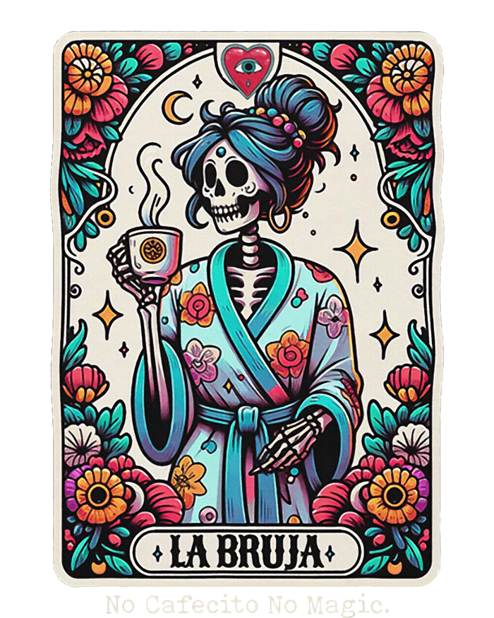 La Bruja No Cafecito No Magic Skeleton Canvas