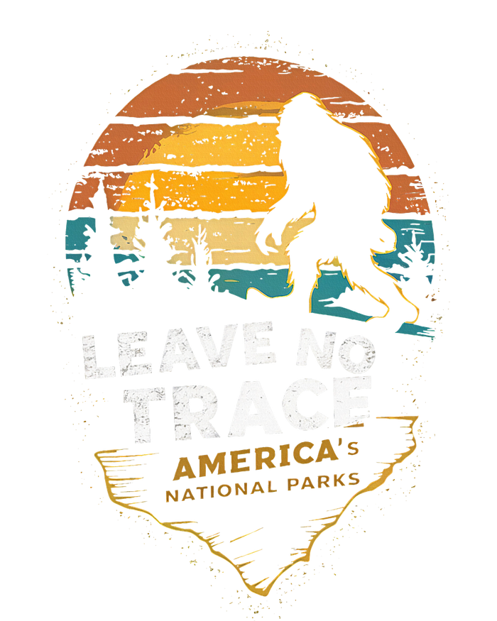 Leave No Trace AmericaS National Parks Funny Bigfoot Snapback Five-Panel Rope Hat