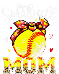 Softball Mom Headband Leopard Softball Ball Mothers Day Mama Women's Knotted Racerback Tank