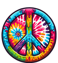 Tiedye Peace Sign Hippie Performance Fleece Hoodie