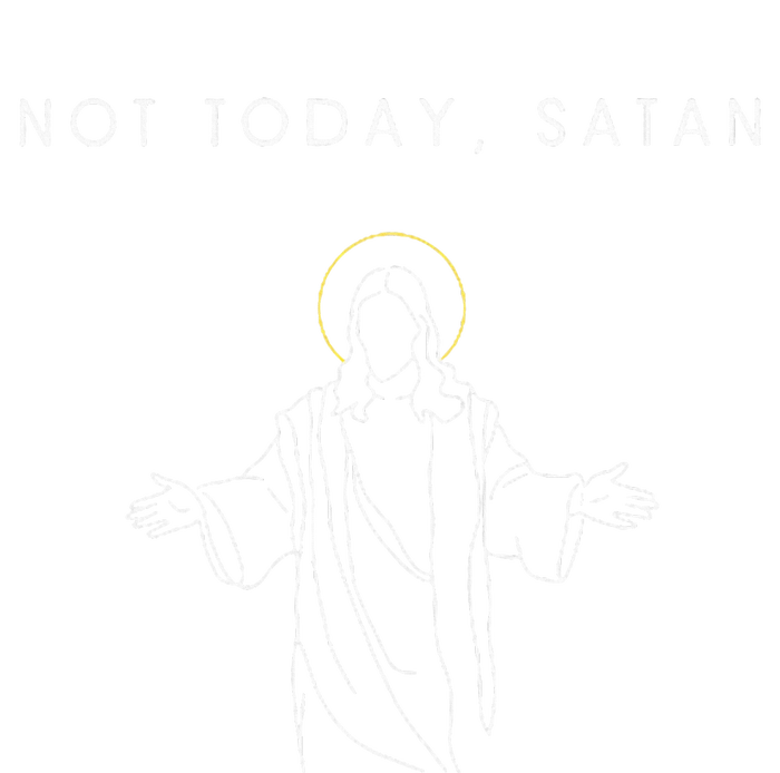 Not Today Satan Jesus Halo Illustration Minimalist Valucap Bio-Washed Visor