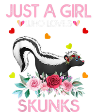 Skunk Tees For Women Grils Gift Just A Girl Who Loves Skunks V-Neck T-Shirt