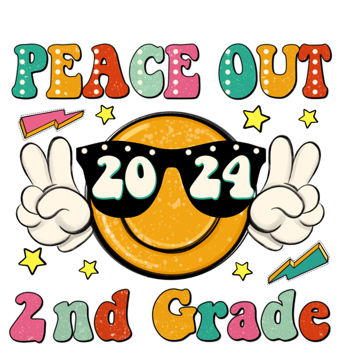 Peace Out 2024 2nd Grade Women's Knotted Racerback Tank