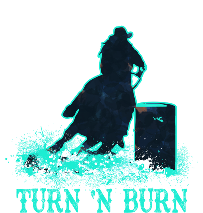 Barrel Racer Barrel Racing Horse Turn And Burn Teal Blue Cool Gift Full Zip Hoodie