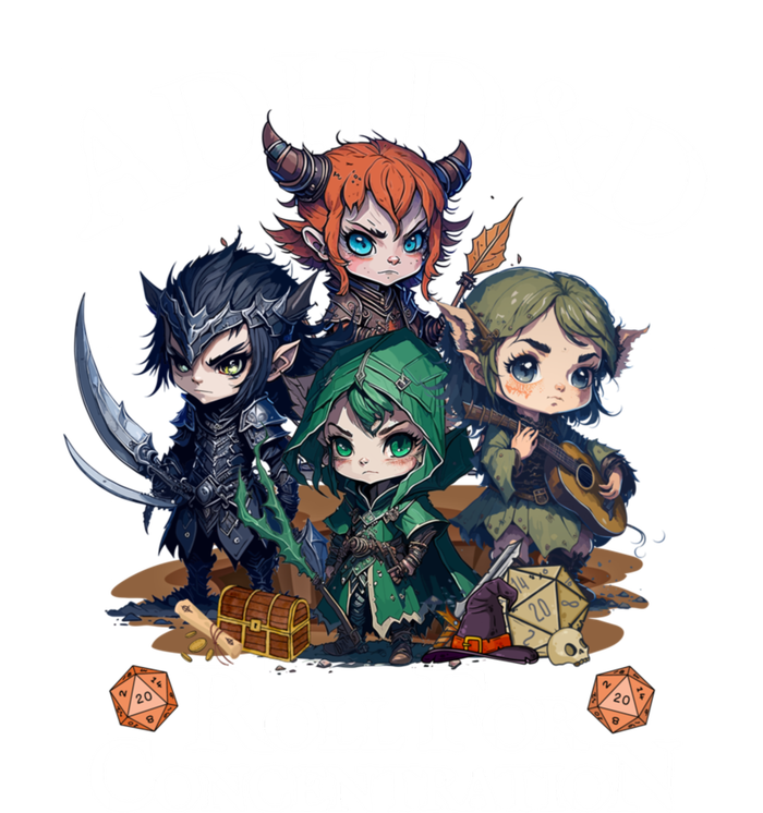 Adhd Dnd Adventurers Roll For Concentration T-Shirt