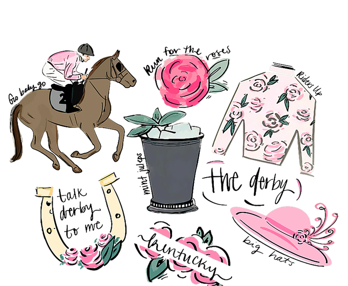 2024 Derby Vibes Horse Racing Horse Race Horse Lover Ladies Long Sleeve Shirt