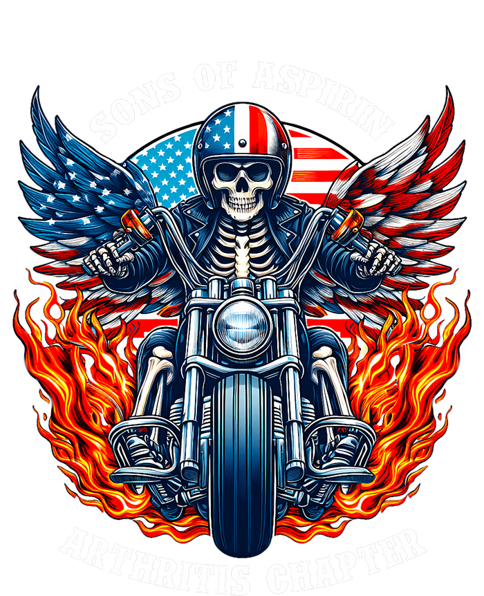 Sons Of Aspirin Arthritis Chapter Skeleton Motorcycle Rider Bumper Sticker