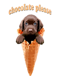 Chocolate Lab Waffle Cone Ice Cream Cute Puppy Flat Bill Trucker Hat